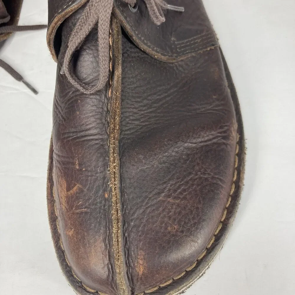 Clarks Desert Trek Iconic Shoes Mens Size 12 Brown Leather Lace Up Crepe Sole